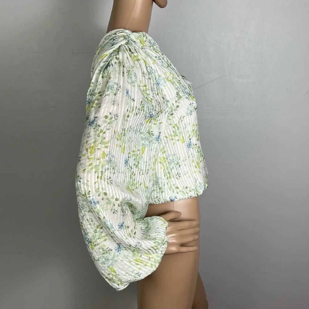 NEW CAMI NYC FLORAL PRINT ONE-SHOULDER TOP - Picture 4 of 6